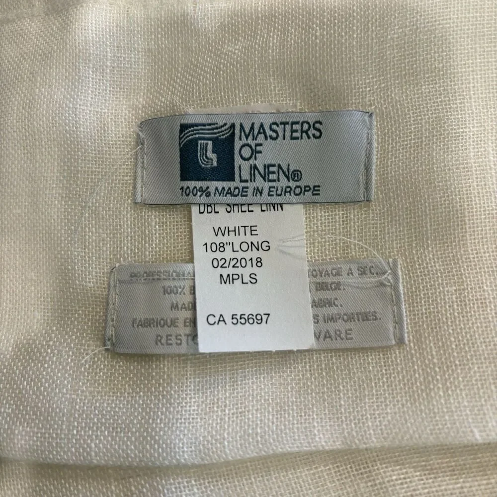 Restoration Hardware Sheer Belgian Linen Drapery 50